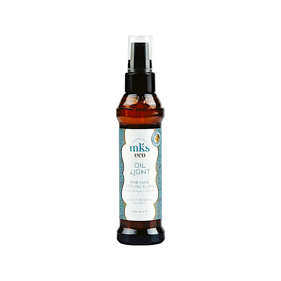 MKS eco Oil Light Fine Hair Styling Elixir Light Breeze Scent 2 fl oz / 60 ml