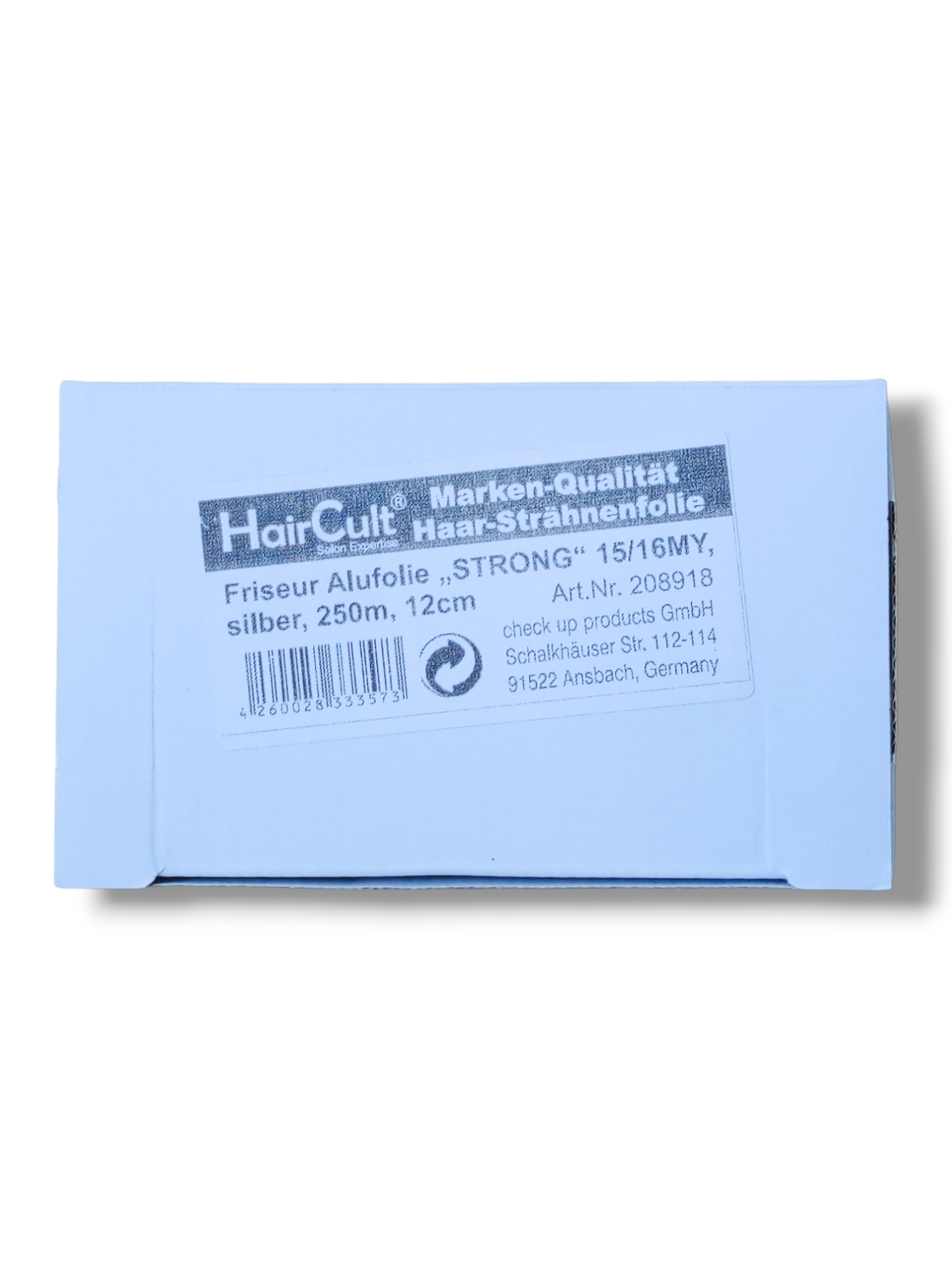 HairCult Alufolie Haar-Strähnenfolie 12 cm x 250 m, 15 µ silber