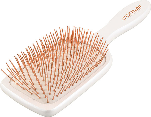 Comair Paddle Brush Holzbürste Copper Rose weiß