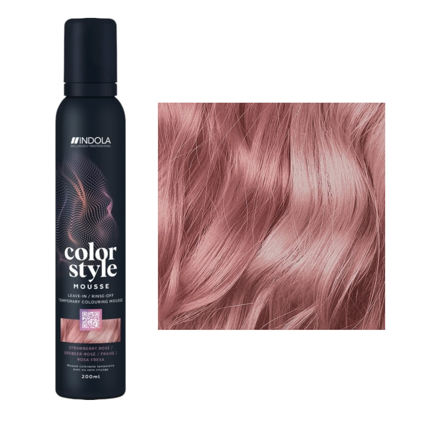 Indola Color Style Mousse Erdbeer-Rose 200 ml