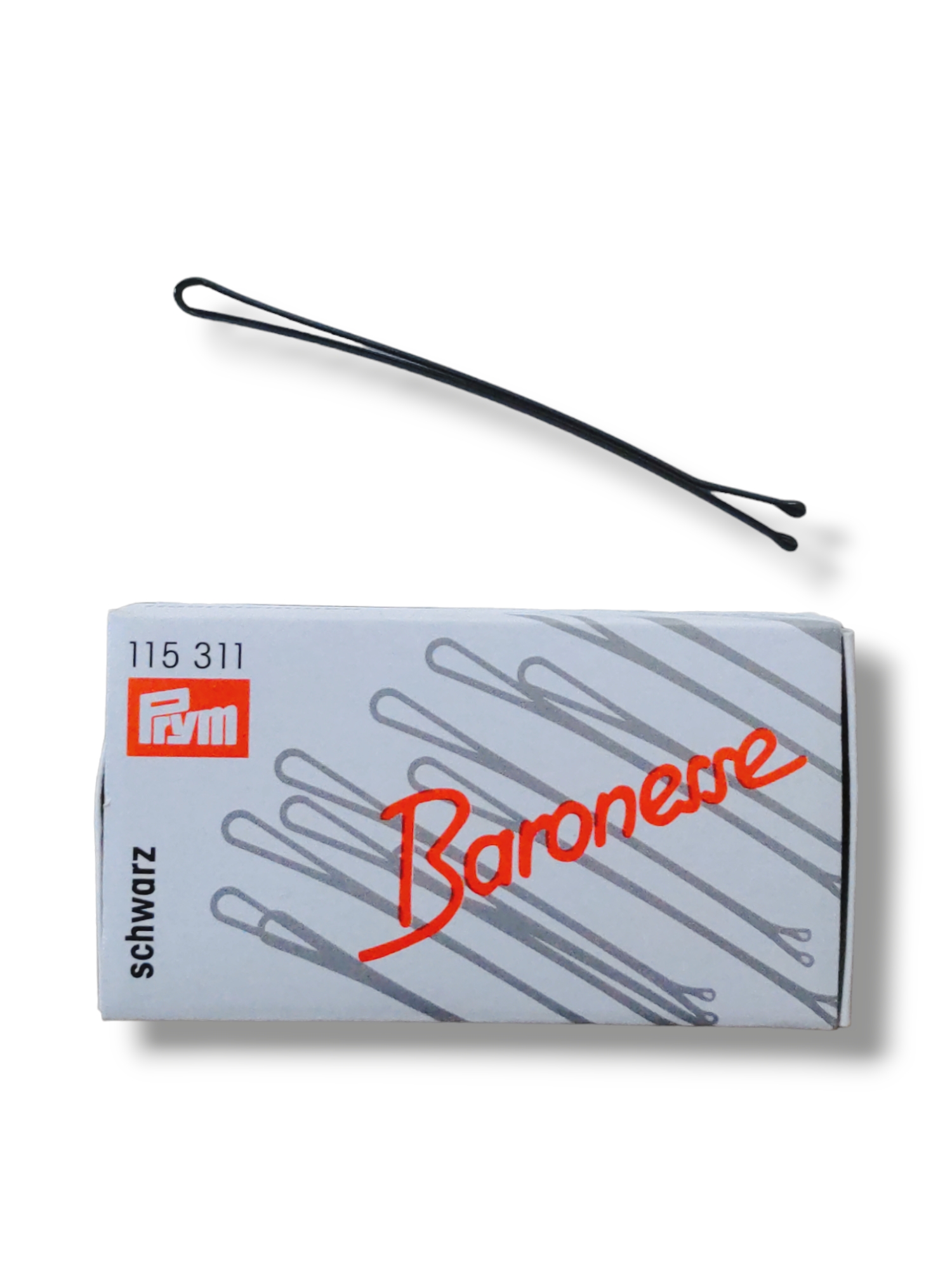 Baronesse Klemmen 12 Stück 6,5cm schwarz