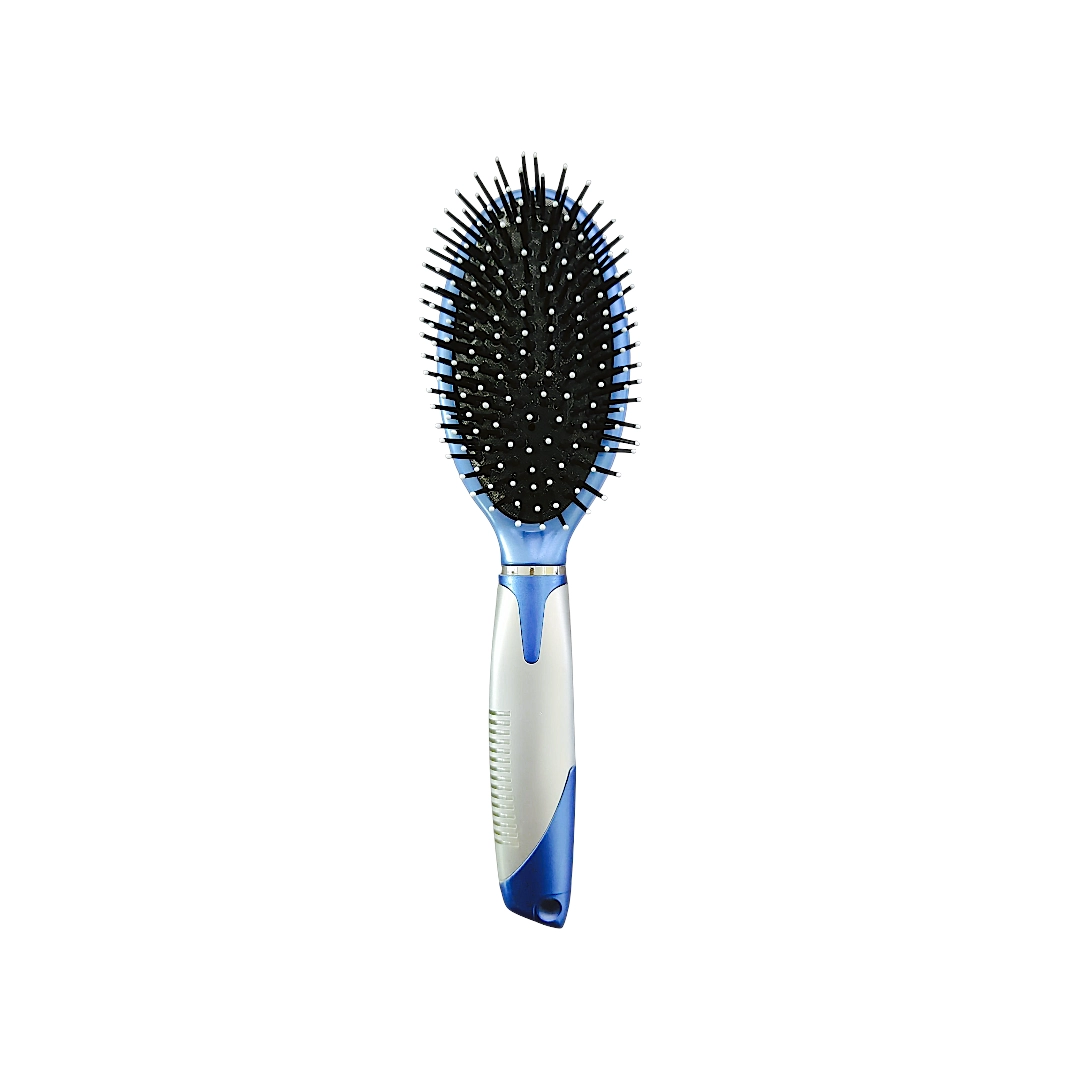 ARI Paddle Brush Rund mit Noppen silber/blau