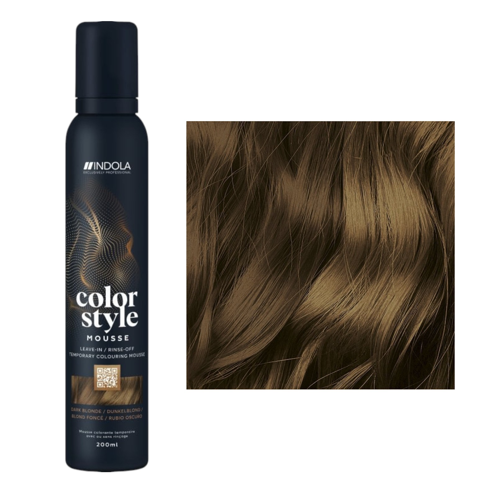 Indola Color Style Mousse Dunkelblond 200 ml