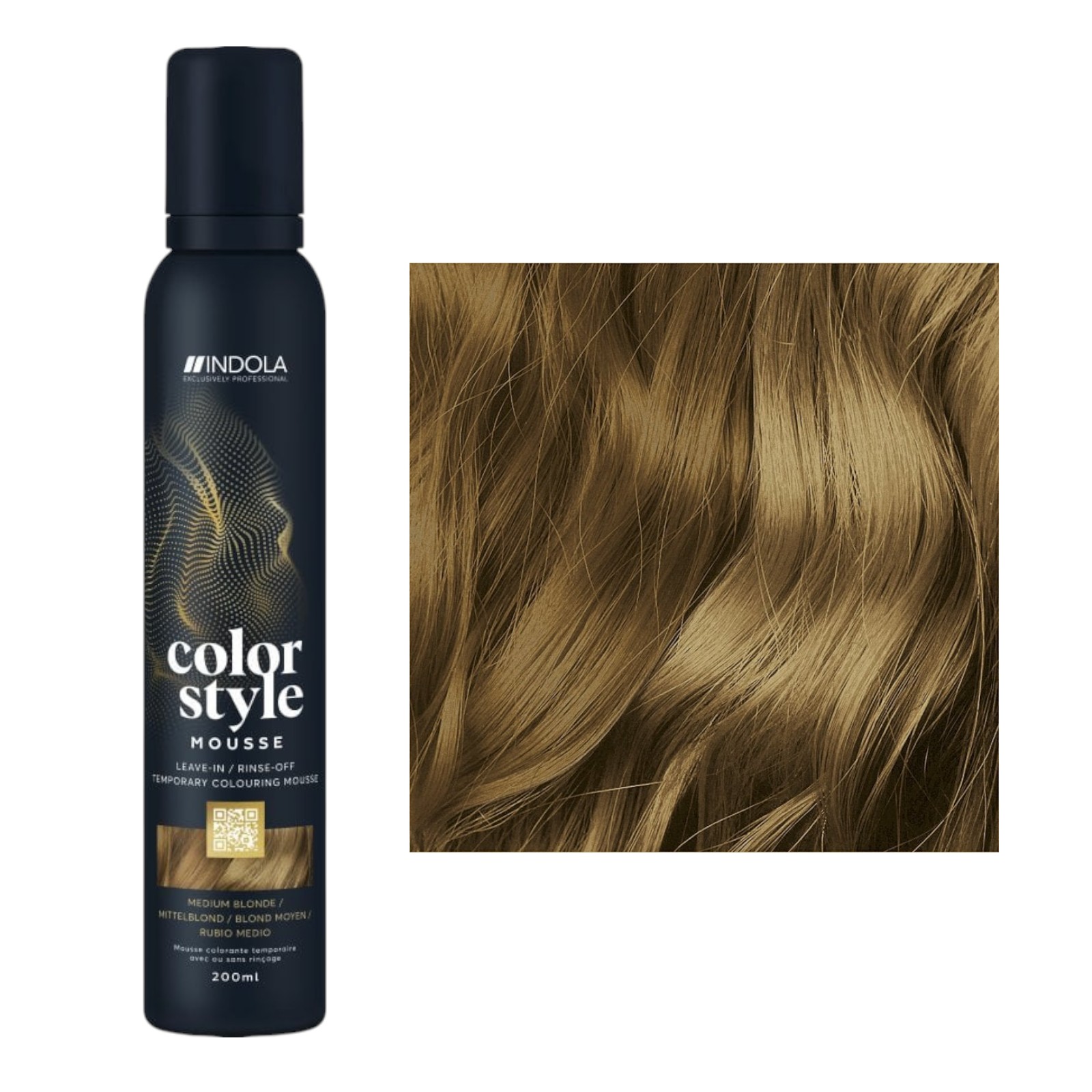 Indola Color Style Mousse Mittelblond 200 ml