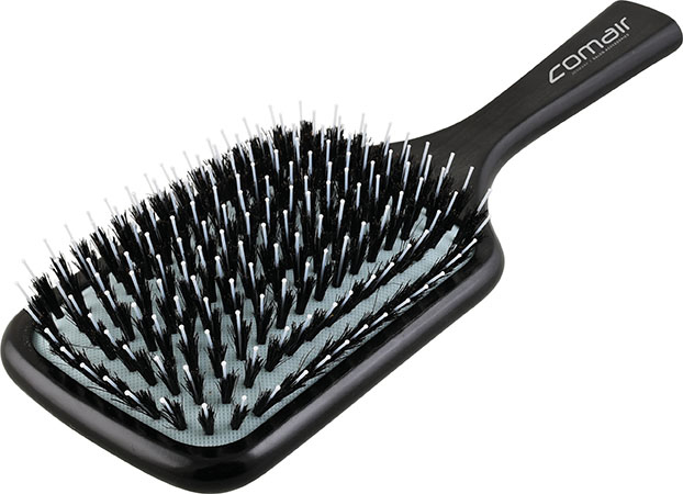 Comair Paddle Brush Holzbürste Azzuro schwarz/Türkis