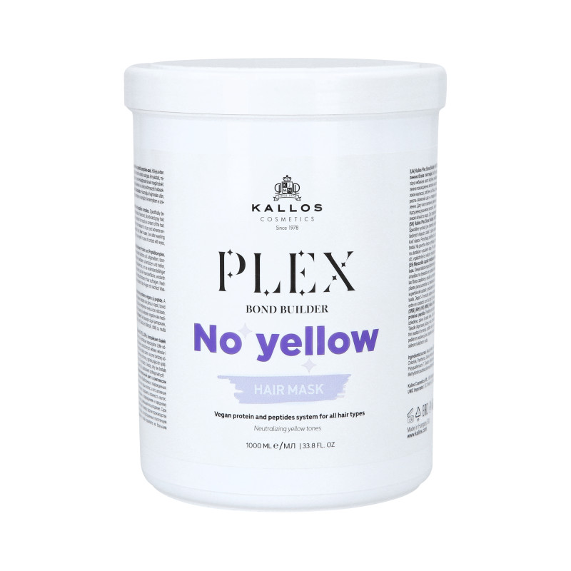 Kallos Plex No Yellow Haarmaske 1000 ml