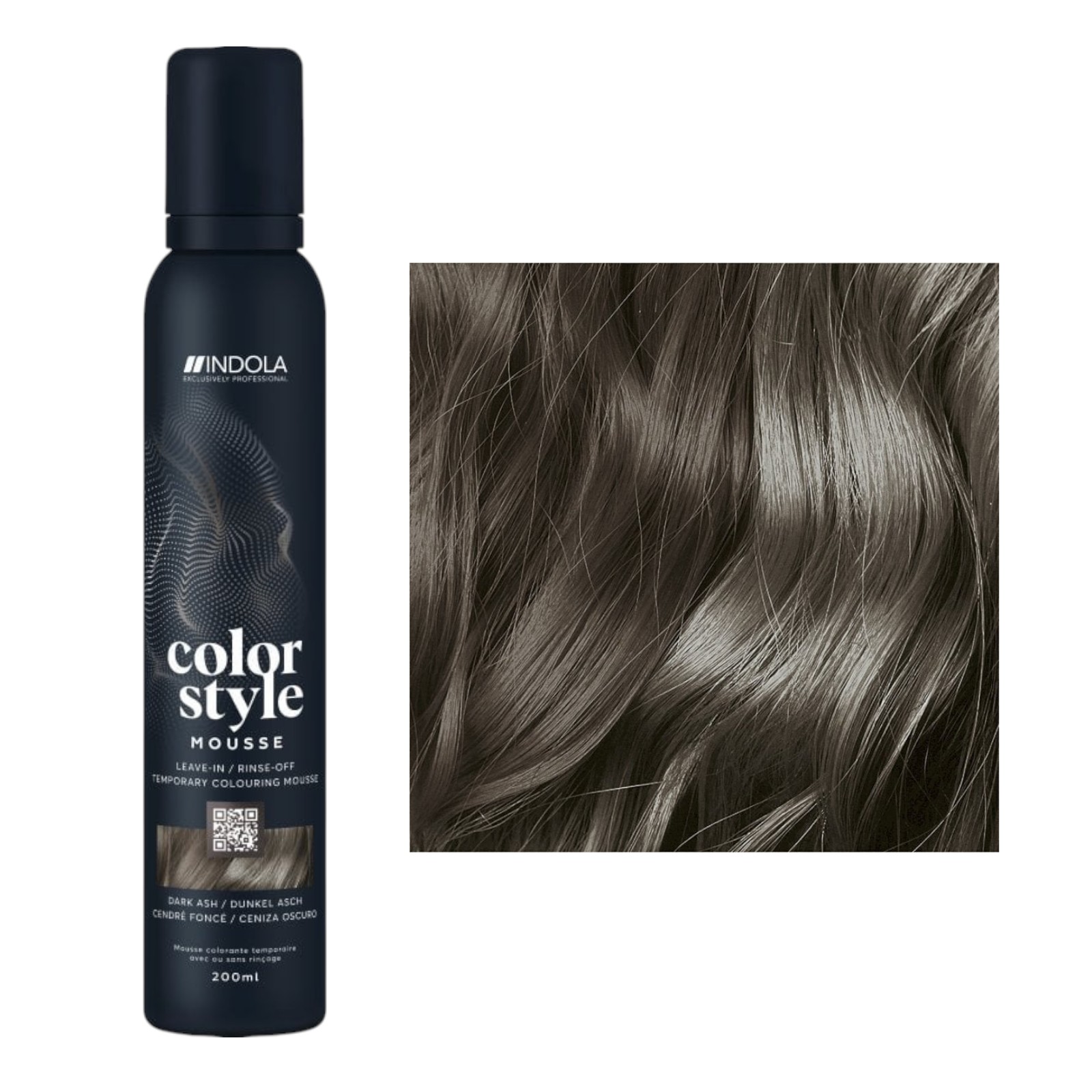 Indola Color Style Mousse Dunkel Asch 200 ml