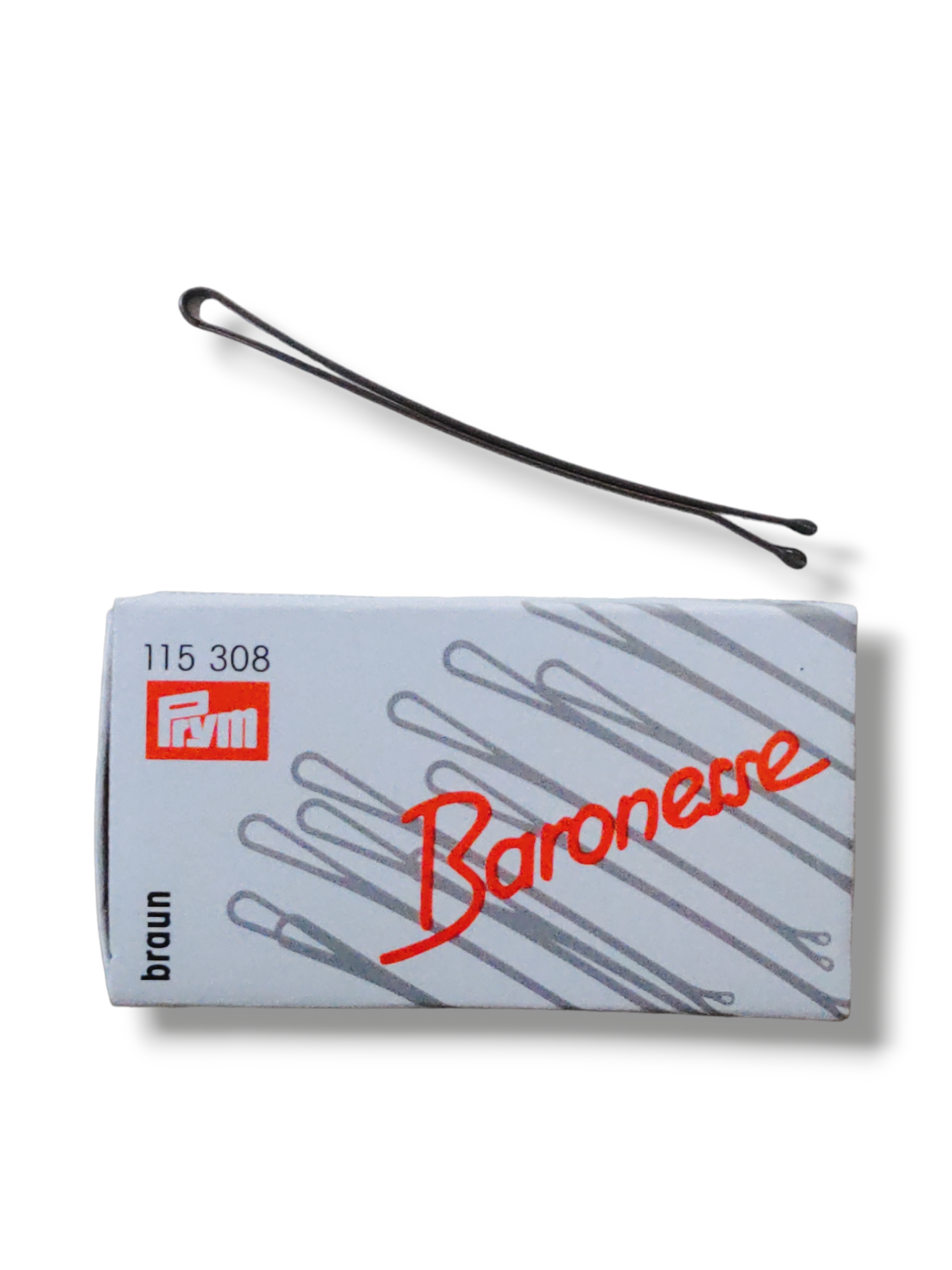 Baronesse Klemmen 12 Stück 6,5cm braun