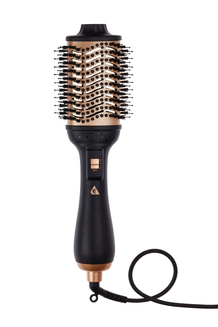Efalock Warmluftbürste Big Hot Brush schwarz-rosegold