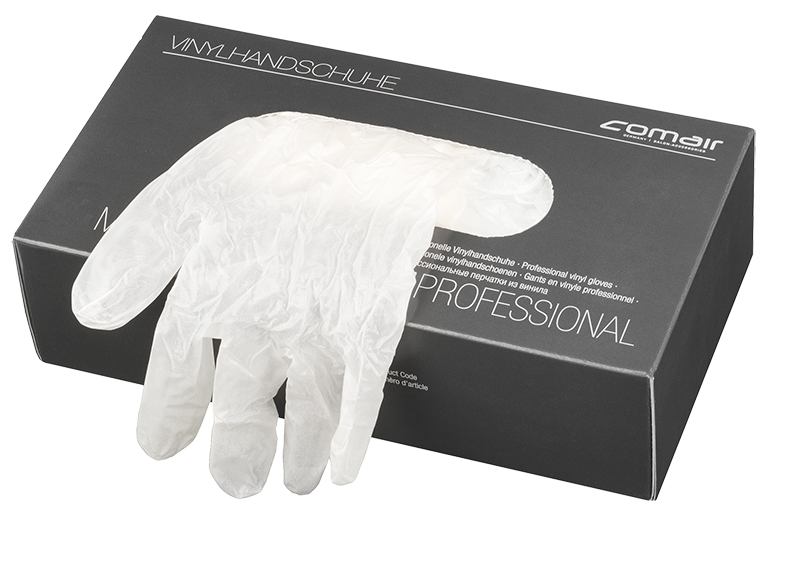 Comair Vinyl Handschuhe 100er Box puderfrei weiß Größe L