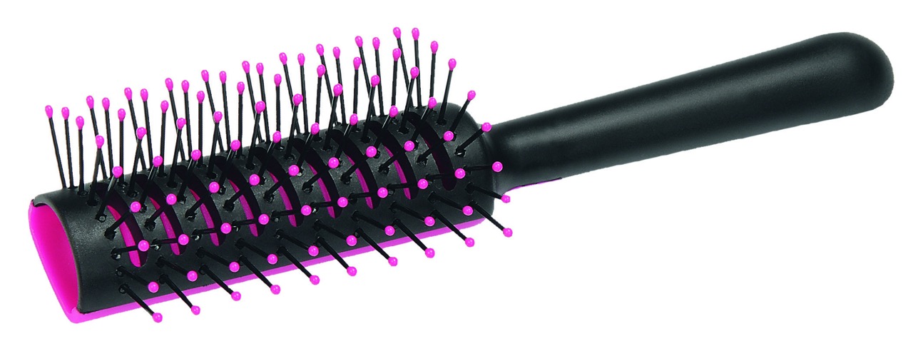 Efalock Tunnelventbürste schwarz/pink