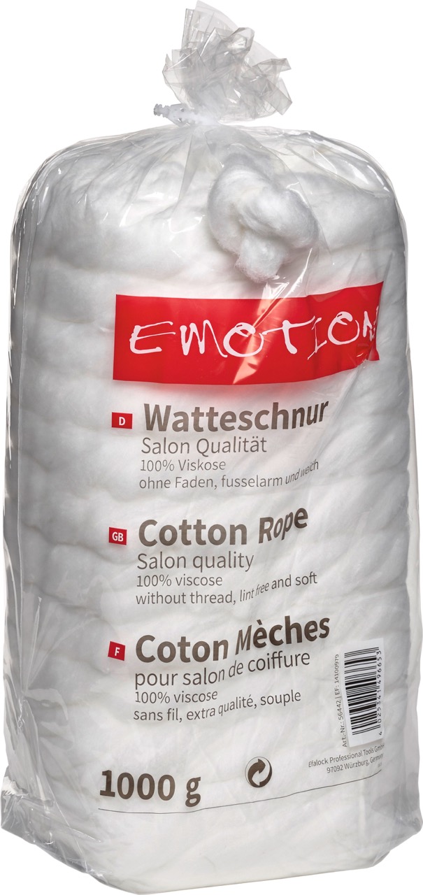 HairCult Watteschnur Standard ohne Faden 1 kg 100% Viskose