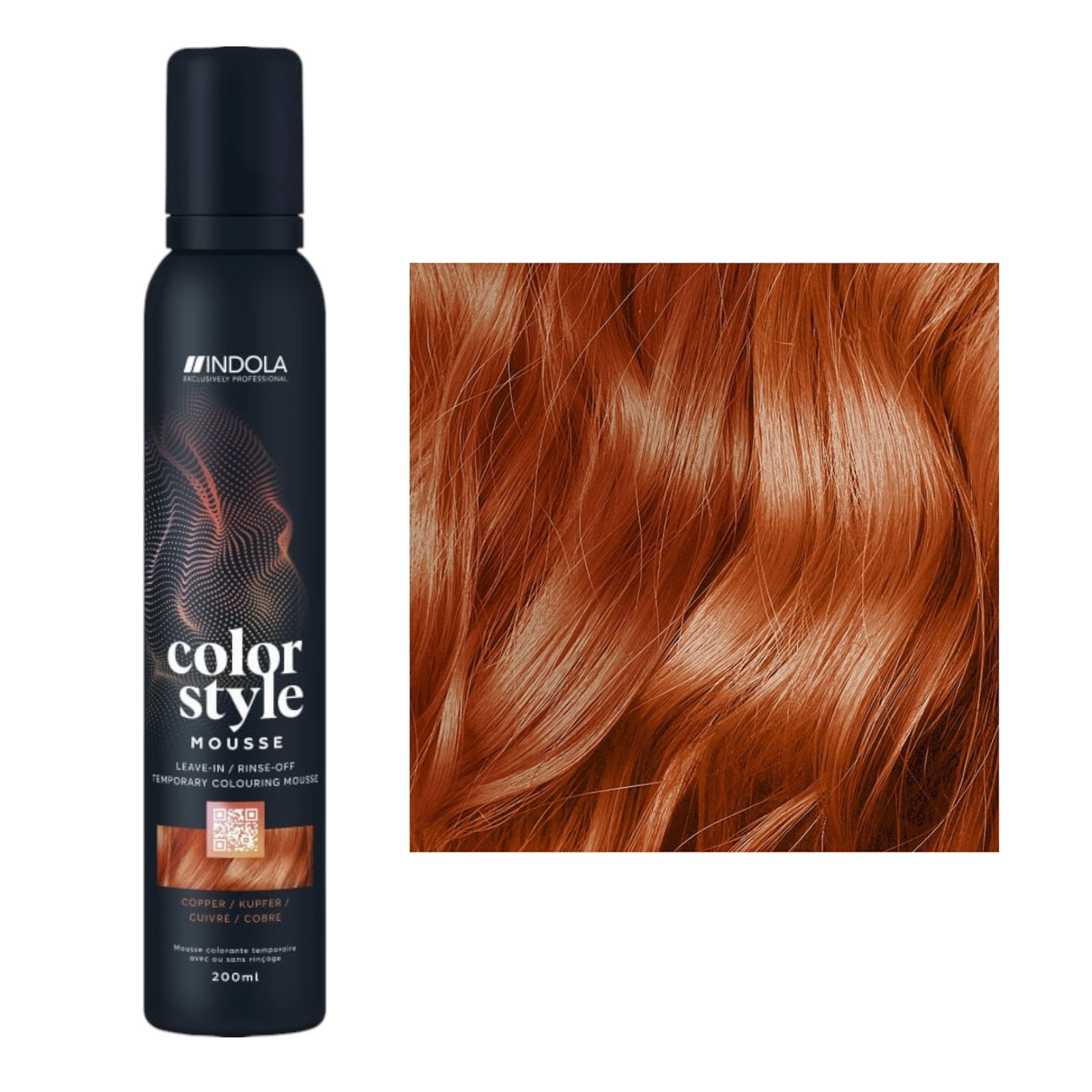 Indola Color Style Mousse Kupfer 200 ml
