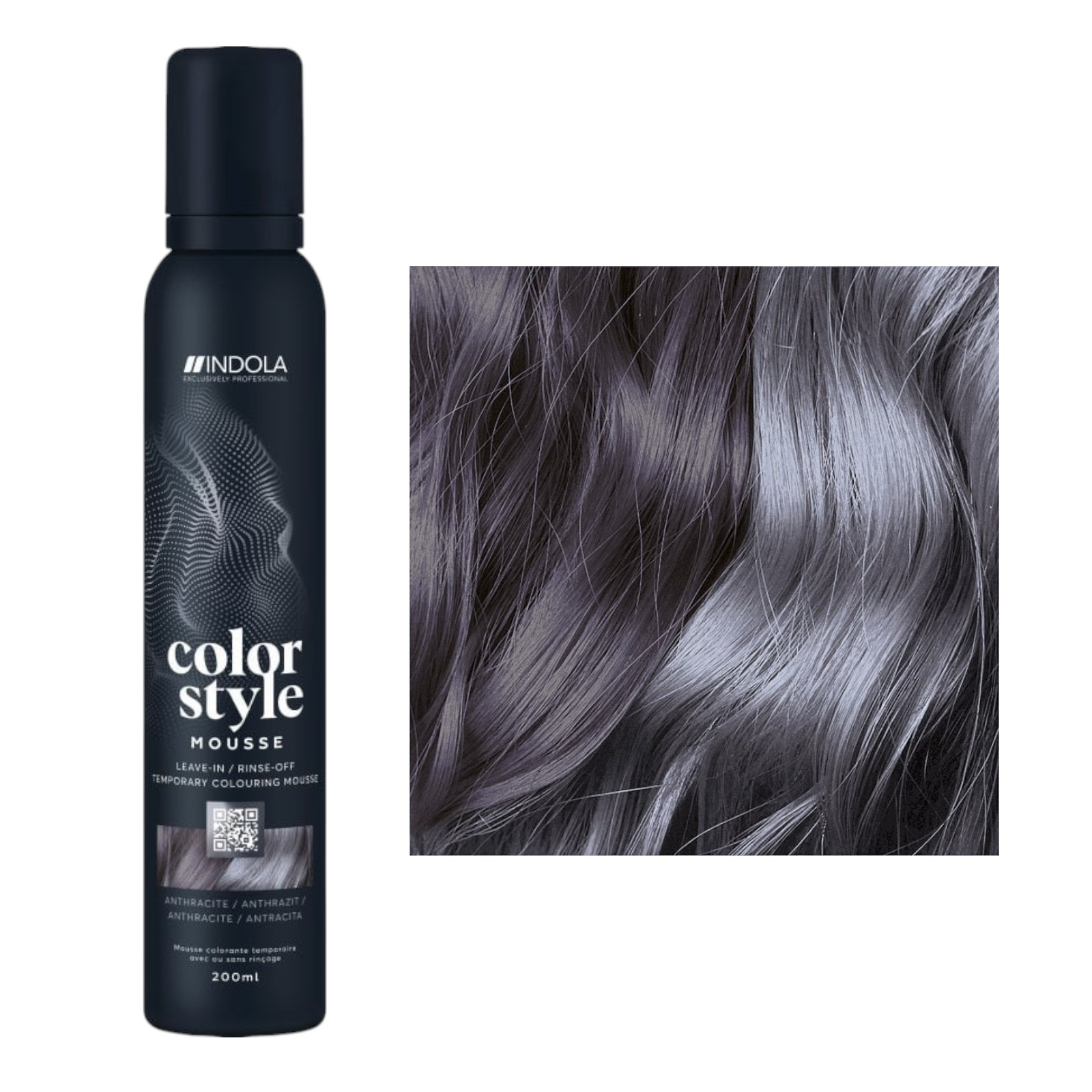 Indola Color Style Mousse Anthrazit 200 ml