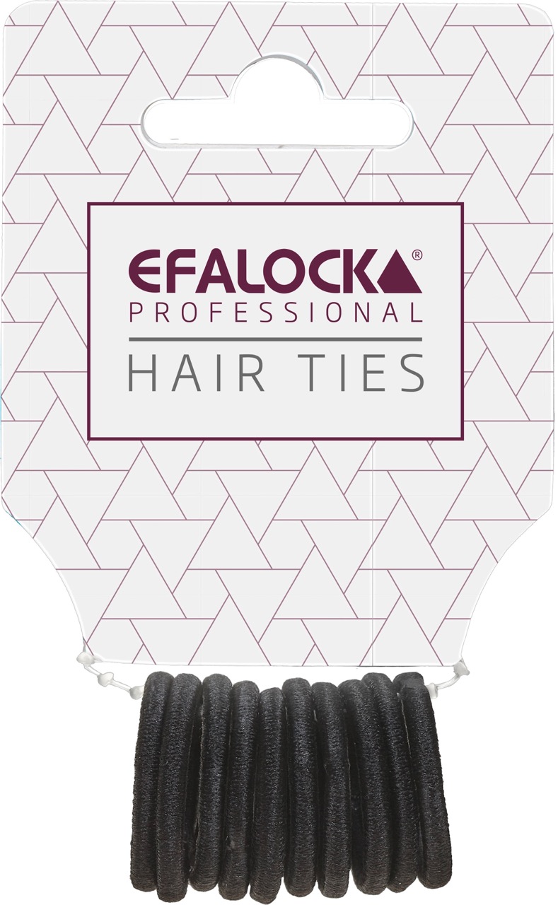 Efalock Haargummis in schwarz, ø 15 mm dick 10 Stück