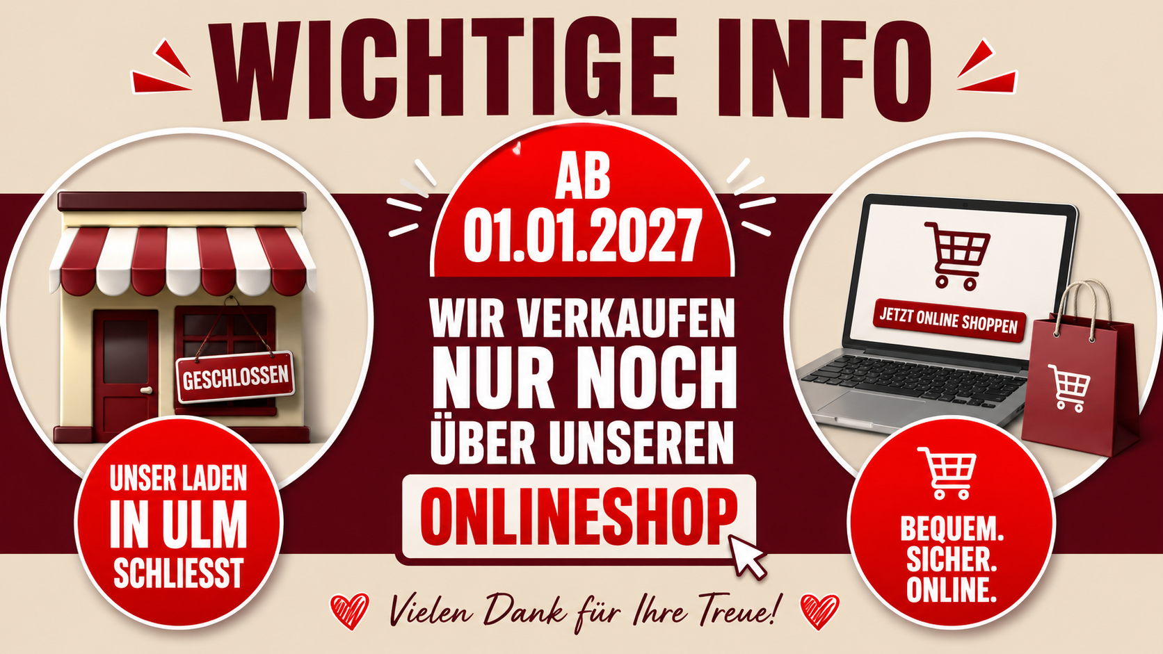 Wir schließen