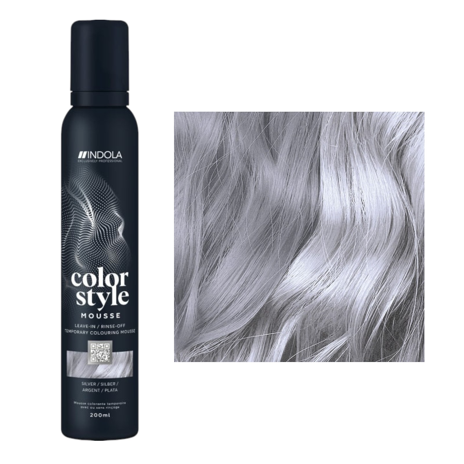 Indola Color Style Mousse Silber 200 ml