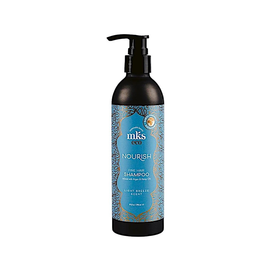 MKS eco Nourish Fine Hair Shampoo Light Breeze Scent 10 fl oz / 296 ml