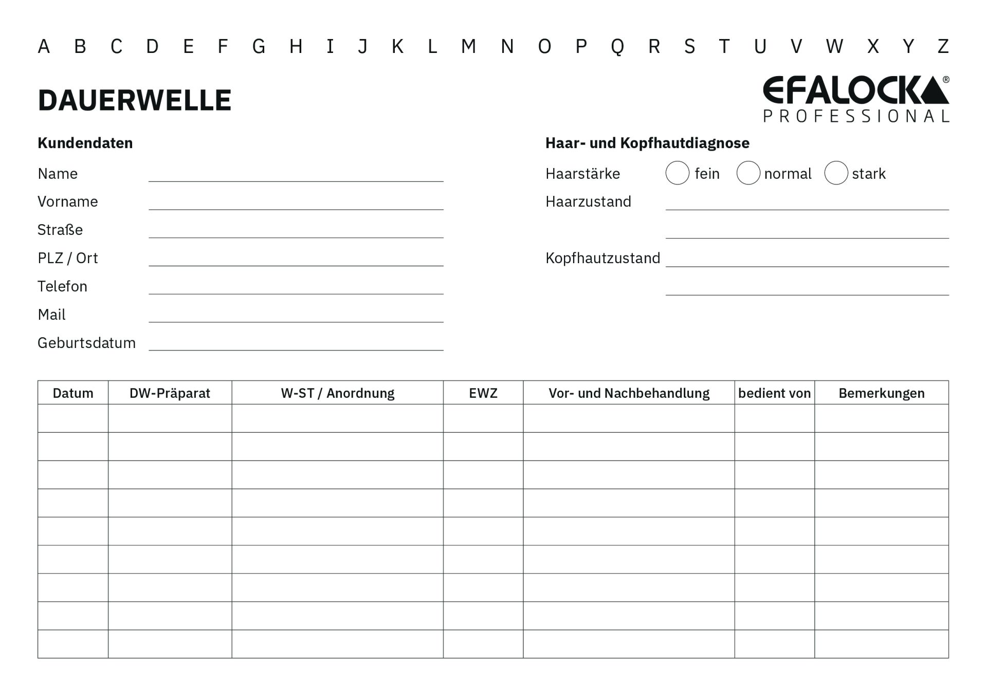 Efalock Karteikarten im Querformat DIN-A5 50 Stück