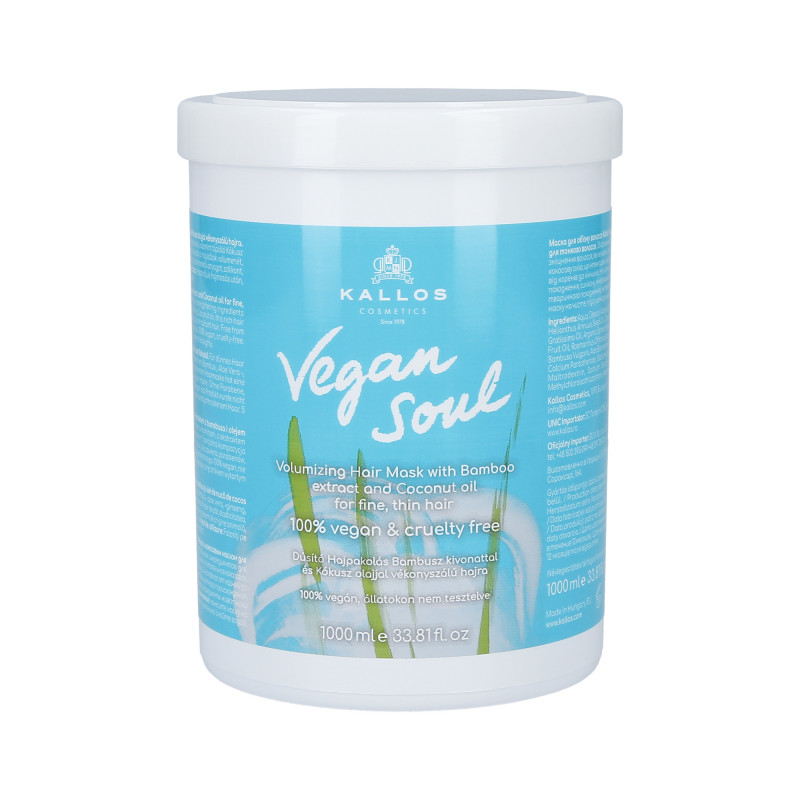 Kallos Vegan Soul Volumen-Haarmaske 1000 ml