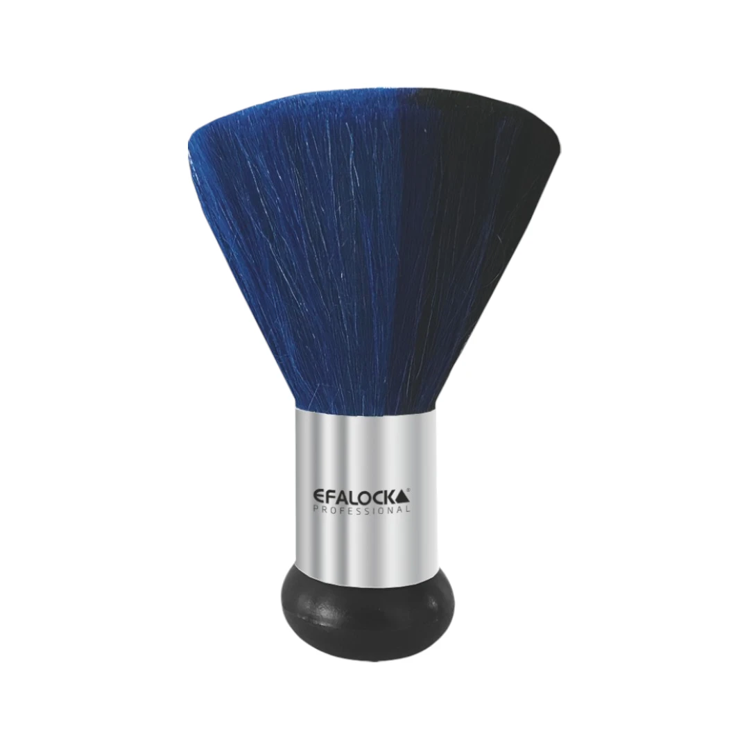 Efalock Nackenpinsel aus Ziegenhaar in schwarz/blau