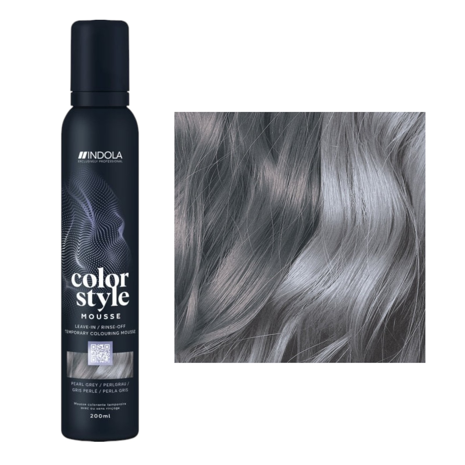 Indola Color Style Mousse Perlgrau 200 ml